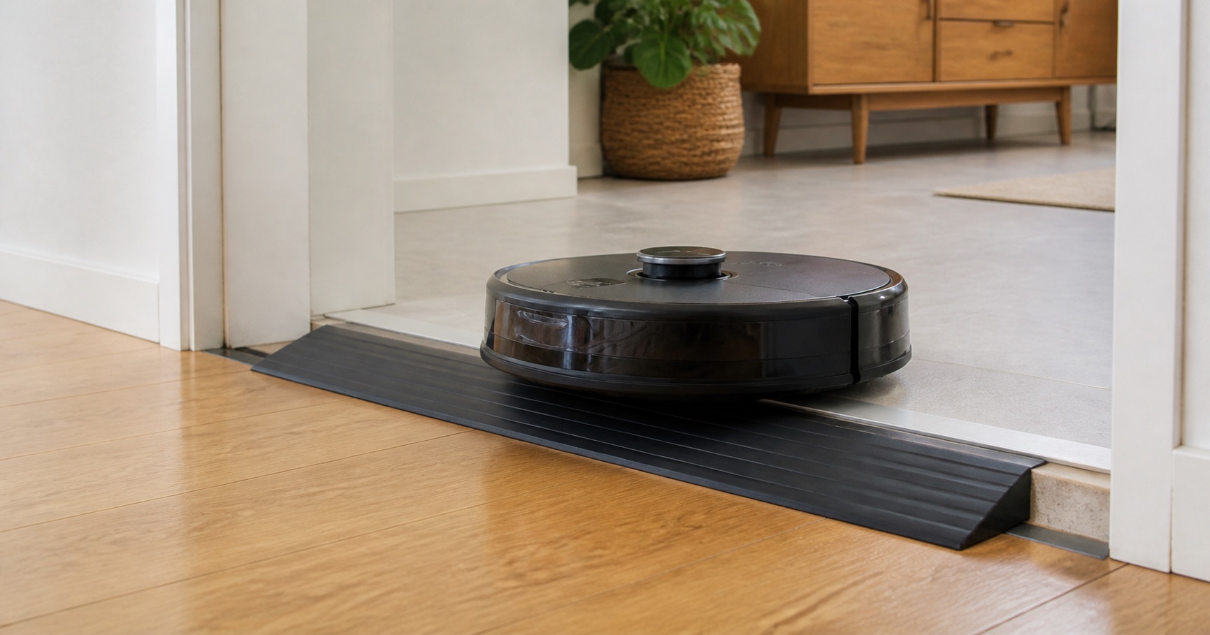 Illustration de la situation : Rampe pour seuil de 3 cm : quelle solution pour un robot aspirateur