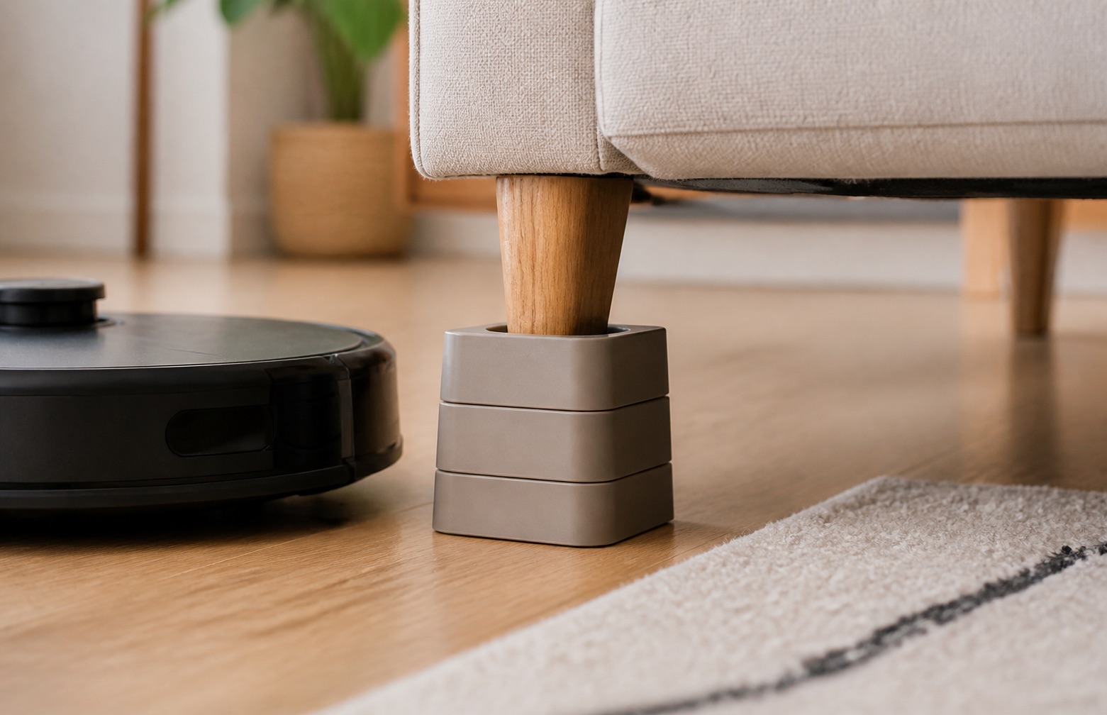 Illustration du type de produit : Rehausseurs de meuble ABS empilables